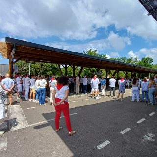 À Tyrosse I Inauguration des ombrières photovoltaïques du parking du siège de MACS