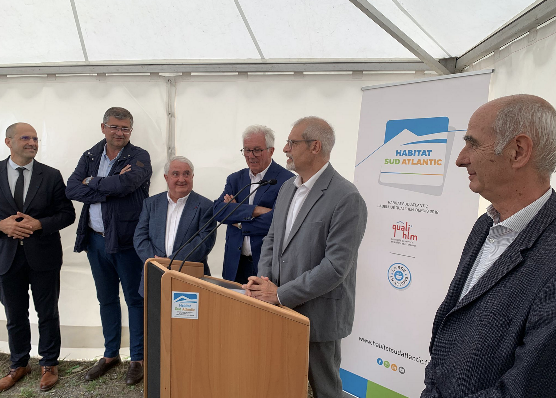 Featured image for “À Tosse I Pose de la première pierre de la résidence autonomie”
